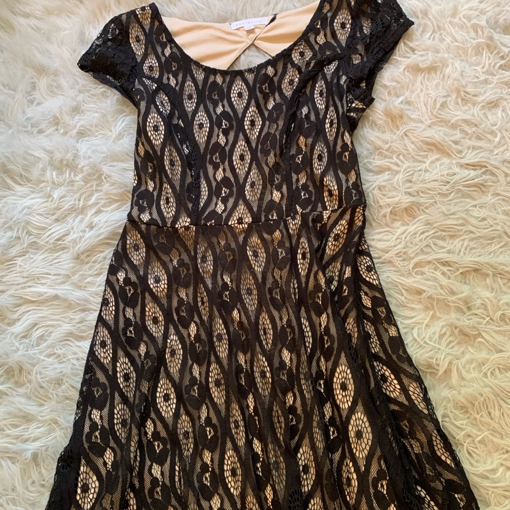 Black lace mini dress. Size small. Brand Socialite. Hardly worn.